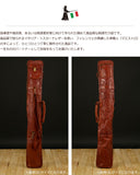 Highest grade bamboo sword bag made of all leather L size (for 4 pieces) Vintage brown Tuscan calf leather used (made of cowhide) Kendo armor bag kendo leather Italy genuine leather brown DAVID SCAPARRA MADE IN ITALY