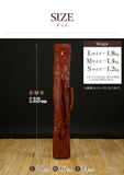 Highest grade bamboo sword bag made of all leather L size (for 4 pieces) Vintage brown Tuscan calf leather used (made of cowhide) Kendo armor bag kendo leather Italy genuine leather brown DAVID SCAPARRA MADE IN ITALY