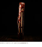 Highest grade bamboo sword bag made of all leather S size (for 2 pieces) Brown Tuscan calf leather used (made of cowhide) Kendo bamboo sword bag kendo leather Italy Genuine leather Brown DAVID SCAPARRA MADE IN ITALY