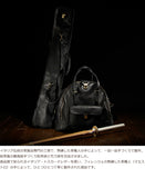 Highest grade bamboo sword bag made of all leather S size (for 2 pieces) Black Tuscan calf leather with grain (made of cowhide) Kendo bamboo sword bag kendo leather Italy genuine leather DAVID SCAPARRA MADE IN ITALY