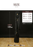 Highest grade bamboo sword bag made of all leather S size (for 2 pieces) Black Tuscan calf leather with grain (made of cowhide) Kendo bamboo sword bag kendo leather Italy genuine leather DAVID SCAPARRA MADE IN ITALY