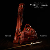 【完全受注生産】最高級防具袋（ボストン型）トスカーナ・カーフレザー使用（牛革）剣道 防具袋 kendo レザー フィレンツェ伝統 手づくり革工房 イタリア製 本革 MADE IN ITALY