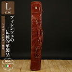 Highest grade bamboo sword bag made of all leather L size (for 4 pieces) Brown Tuscan calf leather used (made of cowhide) Kendo bamboo sword bag kendo leather Italy Genuine leather Brown DAVID SCAPARRA MADE IN ITALY