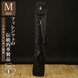 Highest grade bamboo sword bag made of all leather M size (for 3 pieces) Black Tuscan calf leather with grain (made of cowhide) Kendo bamboo sword bag kendo leather Italy Genuine leather DAVID SCAPARRA MADE IN ITALY