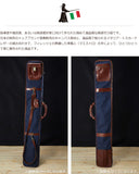帆布製最高級竹刀袋 Mサイズ（3本用） 倉敷帆布 トスカーナ・カーフレザー使用（牛革製）剣道 竹刀袋 kendo レザー フィレンツェ伝統 手づくり革工房 イタリア製 本革 MADE IN ITALY